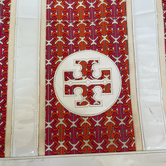 Tory Burch Pink Pattern Beach Tote Bag - Picture 2 of 6